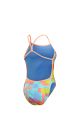 Speedo Womens Allover Digital Vback Swimsuit - Disco Peach/Curious Coral/Bitter Lime/Curious Blue/Arctic Glass