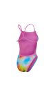 Speedo Womens Allover Digital Vback Swimsuit - Kiki Pink/Lemon Drizzle/Picton Blue