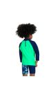 Speedo Boys Long Sleeve Printed Rash Top - Green/Blue