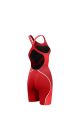 Speedo Womens Fastskin LZR Pure Intent 2 Openback Kneeskin - Flame Red/White