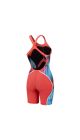 Speedo Womens Fastskin LZR Pure Intent 2 Openback Kneeskin - Flame Red/Picton Blue/Snow Reflective