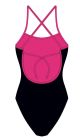 Womens AK Tieback Swimsuit - Black/Pink