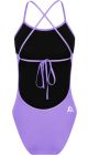 Amanzi Womens Iris Tie Back One Piece Swimsuit - Purple