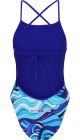 Amanzi Girls Seafire Tie Back One Piece - Blue