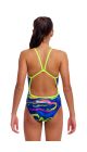 Funkita Girls Dammed Single Strap One Piece Swimsuit - Multi