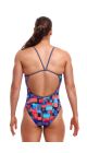 Funkita Ladies Motherboard Single Strap One Piece Swimsuit - Multi