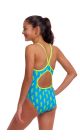 Funkita Girls Bolted Diamond Back One Piece Swimsuit - Blue/Green