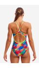 Funkita Ladies Stroked Diamond Back One Piece Swimsuit - Multi