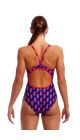 Funkita Ladies Flash Diamond Back Secure One Piece Swimsuit - Navy/Red