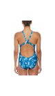 Nike Womens Hydrastrong Multi Print Fastback One Piece Swimsuit - Mineral Teal