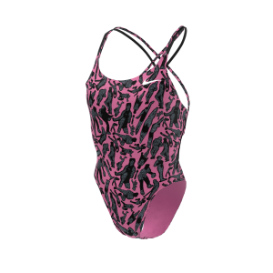 Nike Hydrastrong Multiple Print Spiderback One Piece - Pink