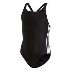 Adidas Girls Athly V 3-Stripes Swimsuit - Black