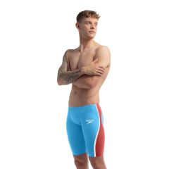 Speedo Mens Fastskin LZR Pure Intent 2 Jammer - Picton Blue/Flame Red/Snow Reflective