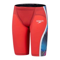 Speedo Mens Fastskin LZR Pure Intent 2 Jammer - Flame Red/Picton Blue/Snow Reflective