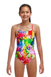 Funkita Girls Ink Jet Strapped In One Piece Swimsuit - Multi