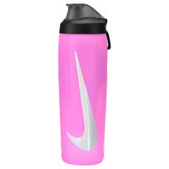 Nike Refuel Bottle Locking Lid 24oz - Pink Spell/Black/Silver Iridescent