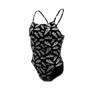 Nike Hydrastrong Cutout One Piece Swimsuit - Jet Black