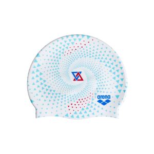 Arena Fireflow Print 2 Swimming Cap - Aqua/White/Fireflow