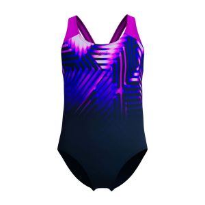 Speedo Girls Digi Placement Splashback Swimsuit - Diva