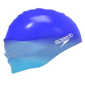 Speedo Multi Colour Silicone Swimming Cap - Cobalt Pop/Team Blue/Picton Blue