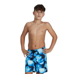 Speedo Boys Printed Leisure 15" Watershort - Black/Blue