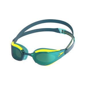 Speedo Fastskin Hyper Elite Mirror - Hyper Yellow/Steel/Emerald Mirror