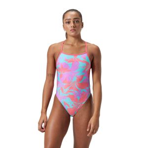 Speedo Womens Allover Digital Vback Swimsuit - Multi