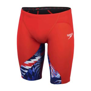 Speedo Mens Fastskin LZR Ignite Jammer - Flame Red/Bolt/White