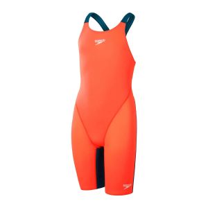 Speedo Fastskin Junior Endurance+ Max Openback Kneeskin - Siren Red/Dark Teal