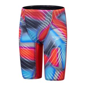 Speedo Mens Fastskin LZR Pure Valor 2 Jammer - Flame Red/Picton Blue