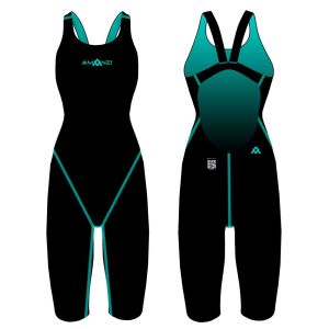 Amanzi Girls Acceler8 RIZE Kneesuit - Jet/Spearmint