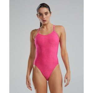 TYR Womens Lapped Solid Cutoutfit Swimsuit - Pink Me Up