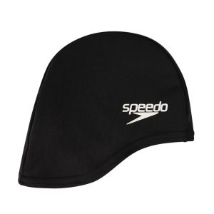 Speedo Junior Polyester Swimming Cap - Black