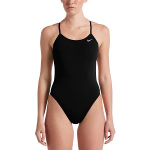 Nike Womens Hydrastrong Solid Cut-Out One Piece Swimsuit - Black