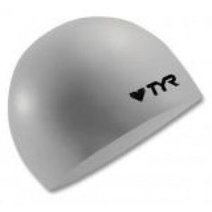 TYR Wrinkle Free Silicone Swim Cap - Grey