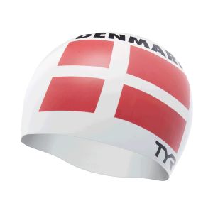 TYR Denmark Silicone Swimming Cap - White