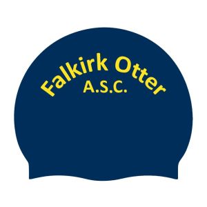 Falkirk Otter Club Logo Only Swimming Cap - Navy/Yellow