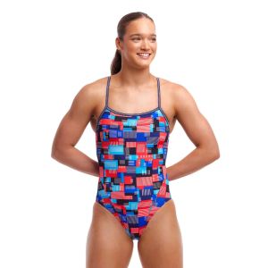 Funkita Ladies Motherboard Single Strap One Piece Swimsuit - Multi