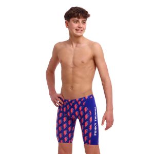 Funky Trunks Boys Flash Training Jammers - Blue/Red