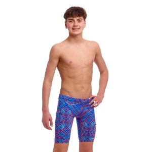 Funky Trunks Boys Frequency Training Jammers - Blue/Red