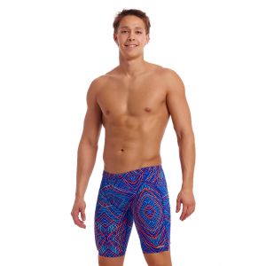 Funky Trunks Mens Frequency Training Jammer - Blue/Red