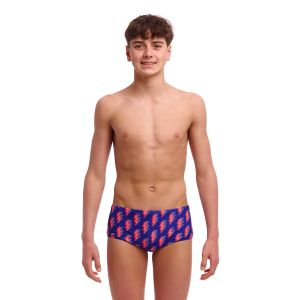 Funky Trunks Boys Flash Sidewinder Trunks - Blue/Red