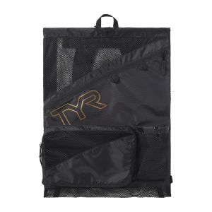 TYR Elite Mesh Backpack - Black/Gold