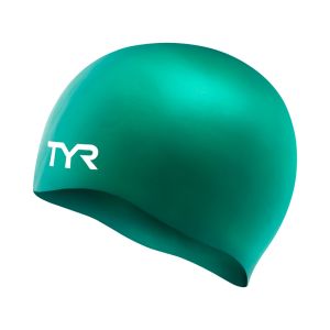 TYR Wrinkle Free Silicone Swimming Cap - Green