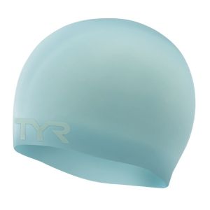 TYR Wrinkle Free Silicone Swimming Cap - Light Blue