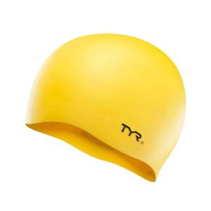 TYR Wrinkle Free Silicone Swimming Cap - Yellow