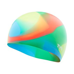 TYR Junior Tie Dye Silicone Swim Cap - Multi