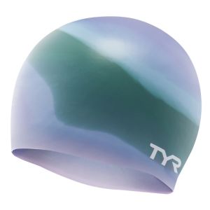 TYR Multi Swimming Cap - Purple/Green