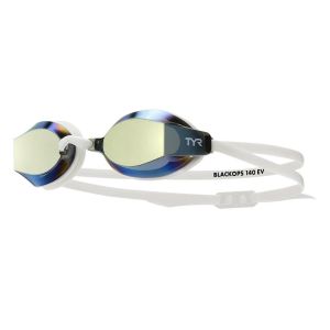 TYR Blackops 140 EV Female Fit Mirror Racing Goggles - Gold/White