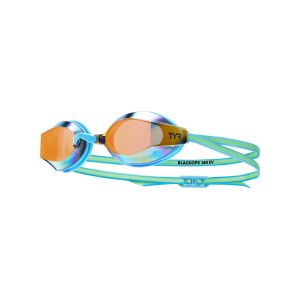 TYR Junior Blackops 140 EV Mirror Racing Goggles - Orange/Green